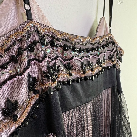 SUE WONG Nocturne Sheer Mesh Sequins Lace Embroidery Retro Vintage Dress 6 - Picture 16 of 17